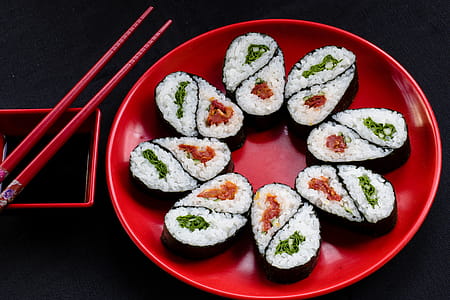 Sushi on Red Plate thumbnail