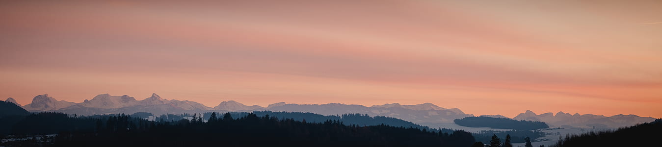 panorama silhouette photo of landscape thumbnail