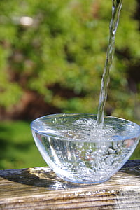 pouring water on glass bowl thumbnail