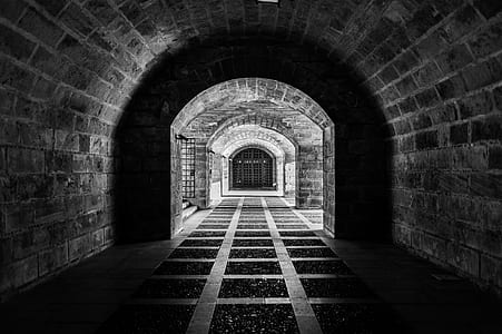 Grayscale Photo of Railway thumbnail