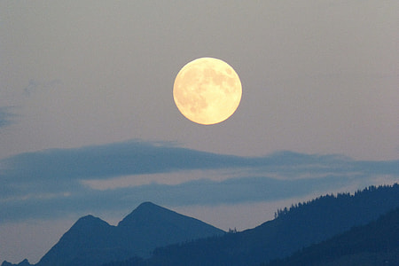 aerial photography of full moon thumbnail