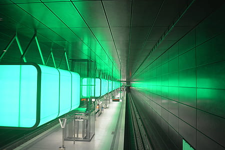 lighted green hallway lamp thumbnail