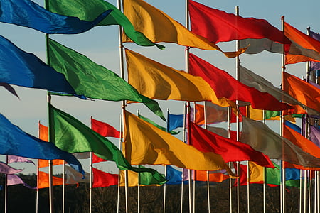 assorted-color of waving flaglets thumbnail