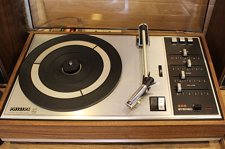 gray and black Philips turntable thumbnail