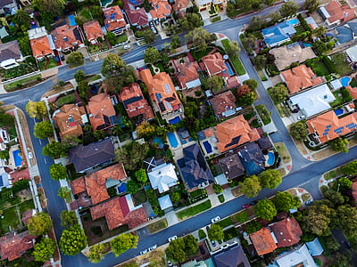 aerial photography of village thumbnail