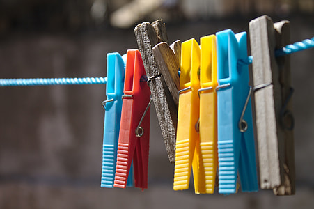 photo of assorted-color clip on blue tie thumbnail