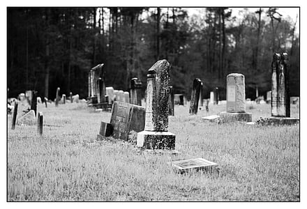 grayscale photography of graveyard thumbnail