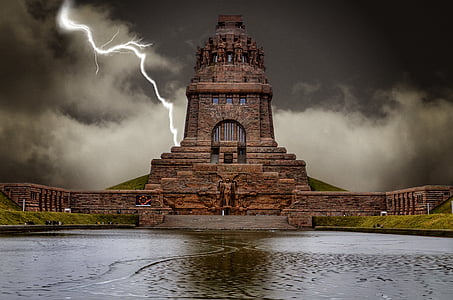 brown landmark under the gray sky thumbnail