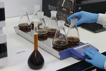 person holding clear glass laboratory flasks thumbnail