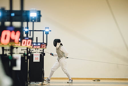 person wearing fencing suit thumbnail