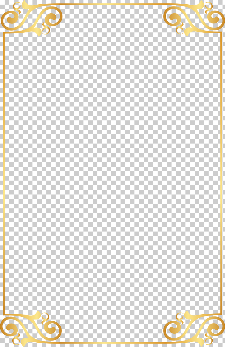 Gold, Gold border pattern elements, gold frame PNG clipart