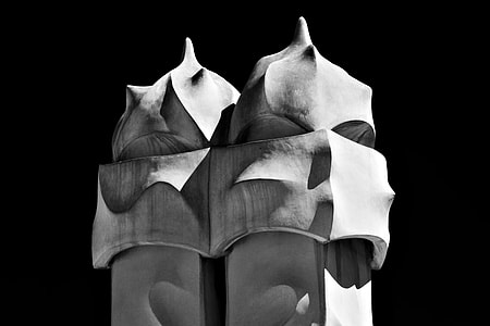 Rooftop shot from Casa Mila (La Pedrera) in Barcelona, Spain thumbnail