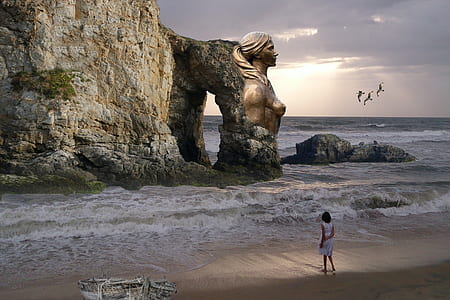 woman standing at the shore thumbnail