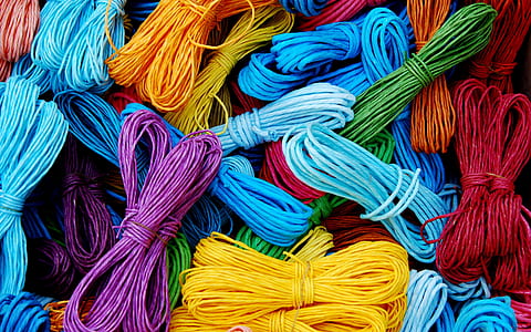 close-up photo of assorted-color rope lot thumbnail