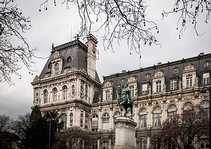 statue of man riding horse near structure thumbnail