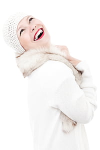 woman looking up smiling thumbnail