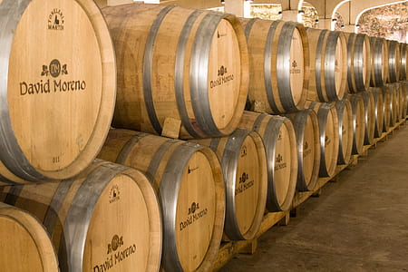 brown David Moreno wine barrels inside the building thumbnail