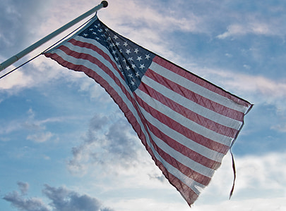 low angle photography of flag of U.S.A. thumbnail