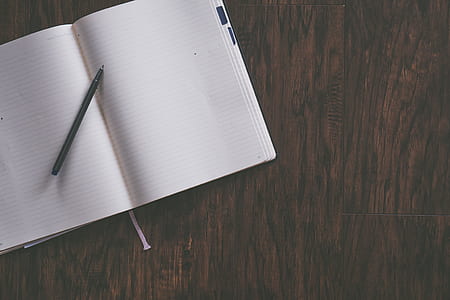 desk, notebook, pen, table thumbnail