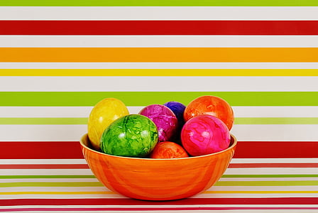 bowl of assorted-color egg decor thumbnail