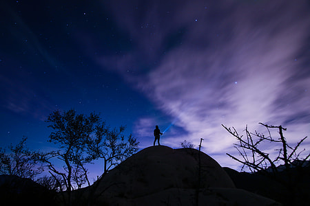 silhouette of man on cliff thumbnail