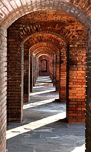 hallway with concrete archs thumbnail