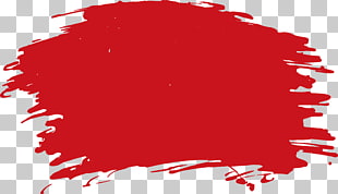 Paintbrush Watercolor painting, Red paint brush PNG clipart