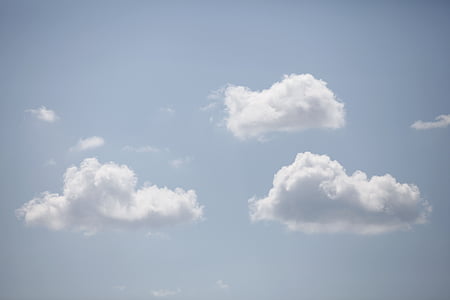 white and gray nimbus clouds on gray sky thumbnail