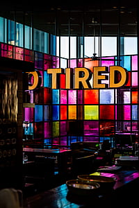 multicolored Tired wall artwork thumbnail