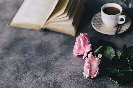 Lovely roseses, book and coffee thumbnail