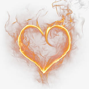 Heart-shaped light flame, heart-shaped flame wallpaer PNG clipart
