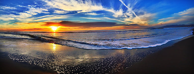 seashore during sunset thumbnail