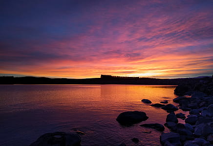 Scenic View of Lake During Dawn thumbnail
