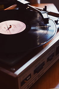 black vinyl player on table thumbnail