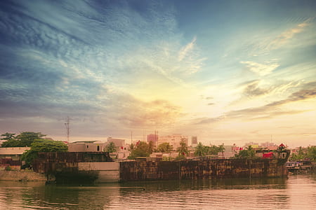 buildings and trees near body water during daytime thumbnail