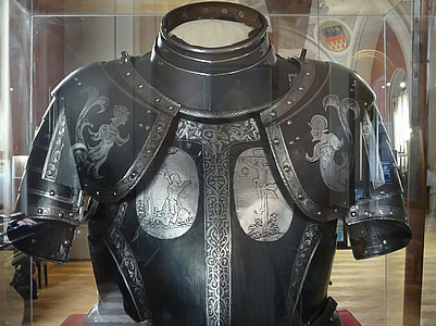 black and silver steel armor thumbnail