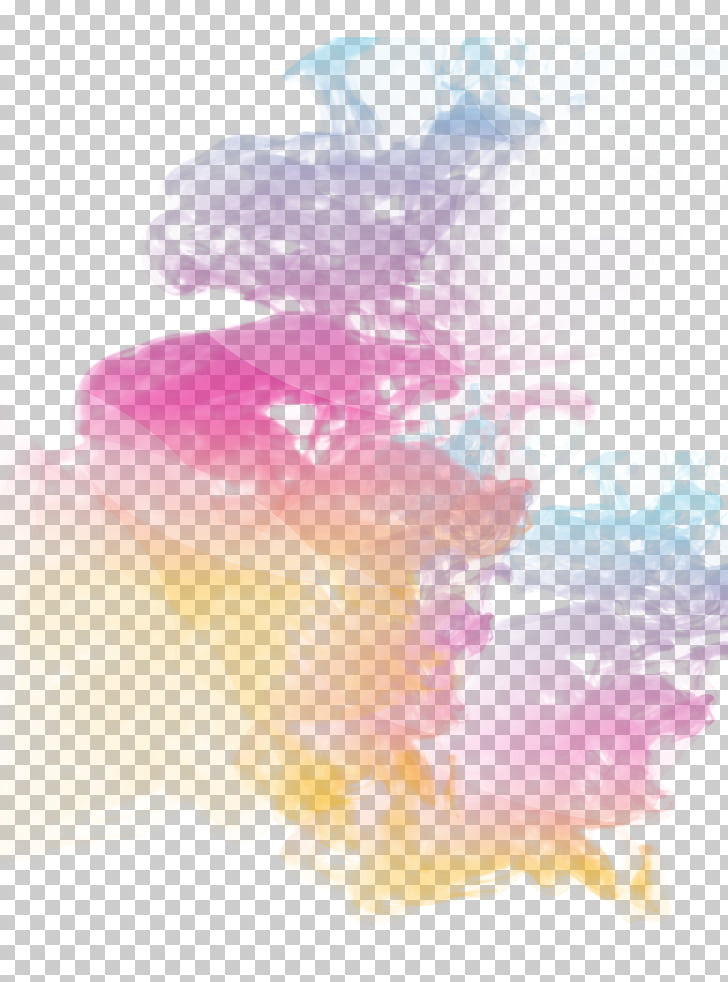 Haze Graphic design, Creative color smoke, pink and yellow smoke PNG clipart