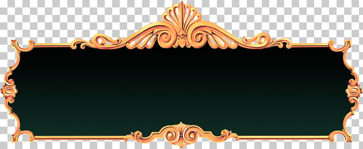 Continental title vintage gold background, brass-colored frame illustration PNG clipart