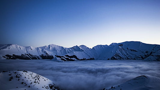mountains covered by snow thumbnail