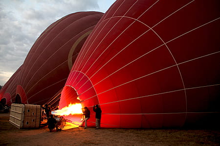 person firing hot air balloon thumbnail