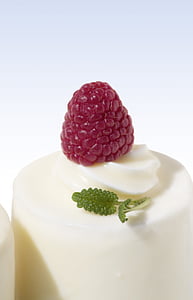 raspberry on top of white pastry thumbnail