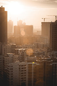 aerial view of white and brown buildings thumbnail