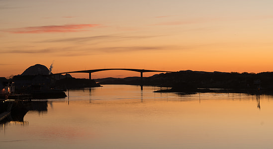 silhouette of bridge during sunset thumbnail
