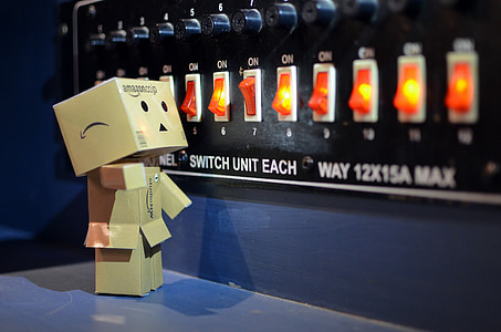 shallow focus photography of Amazon cardboard box mascot thumbnail