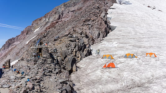 four outdoor tent on the mountain thumbnail