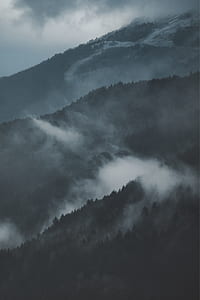mountain in dew during sun rise thumbnail