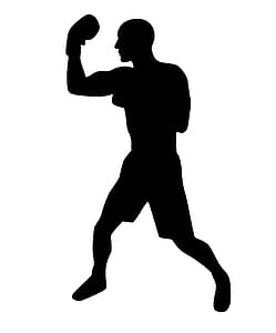Silhouette of a boxer. thumbnail