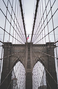 close-up photography of Brooklyn bridge at daytime thumbnail