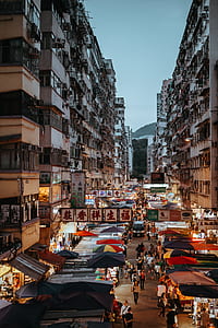 night market in between buildings thumbnail