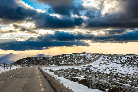 gray concrete road under cloudy sky during daytime thumbnail